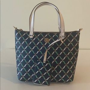 Anne Klein nautical pattern handbag purse NWOT